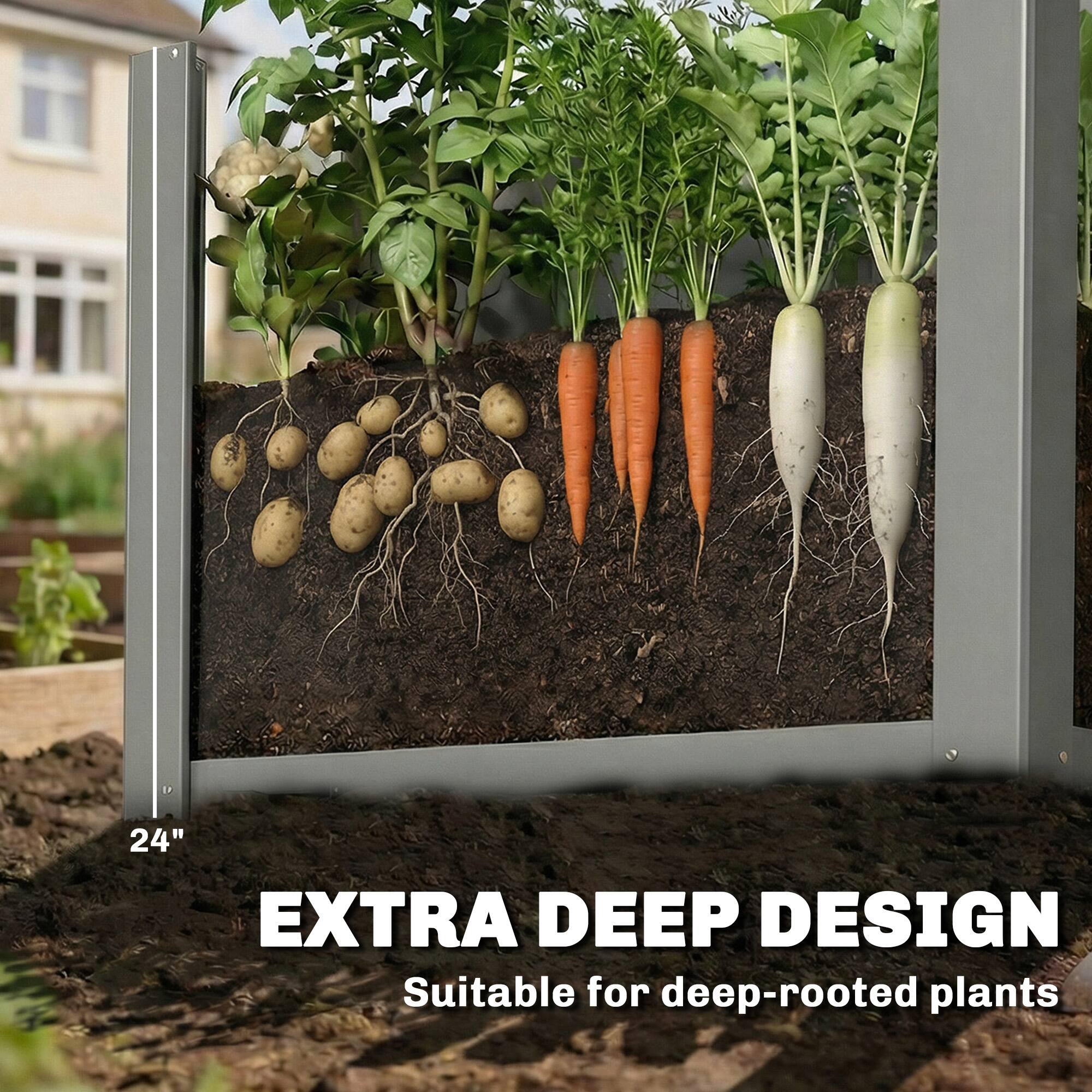 24" EXTRA DEEP DESIGN  
Suitable for deep-rooted plants