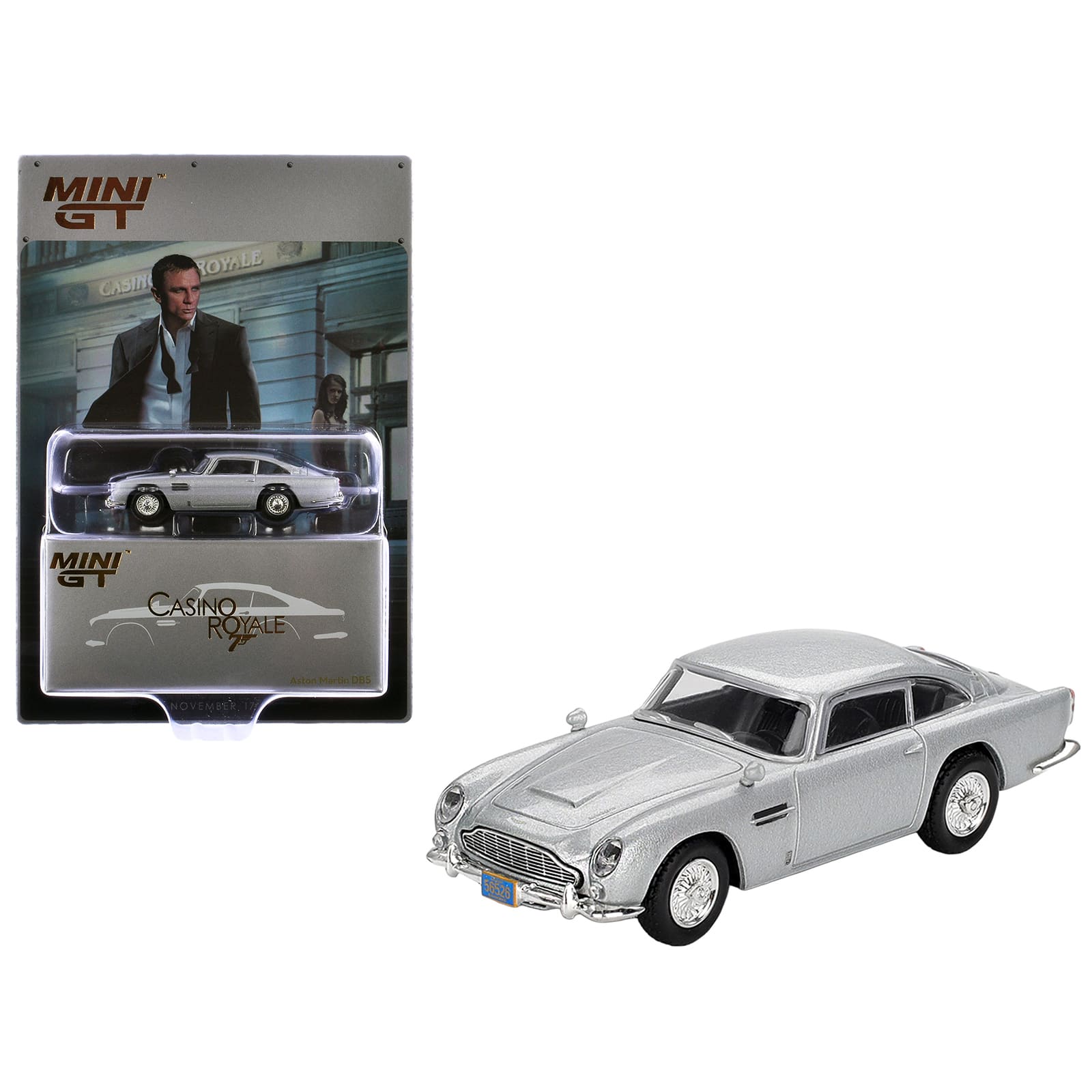 "True Scale Miniatures - Aston Martin DB5 Birch Silver Metallic 007 James Bond ""Casino Royale"" (2006) Movie Ltd Ed 1/64 Diecast Model by Mini GT" price history on PriceWatchPro