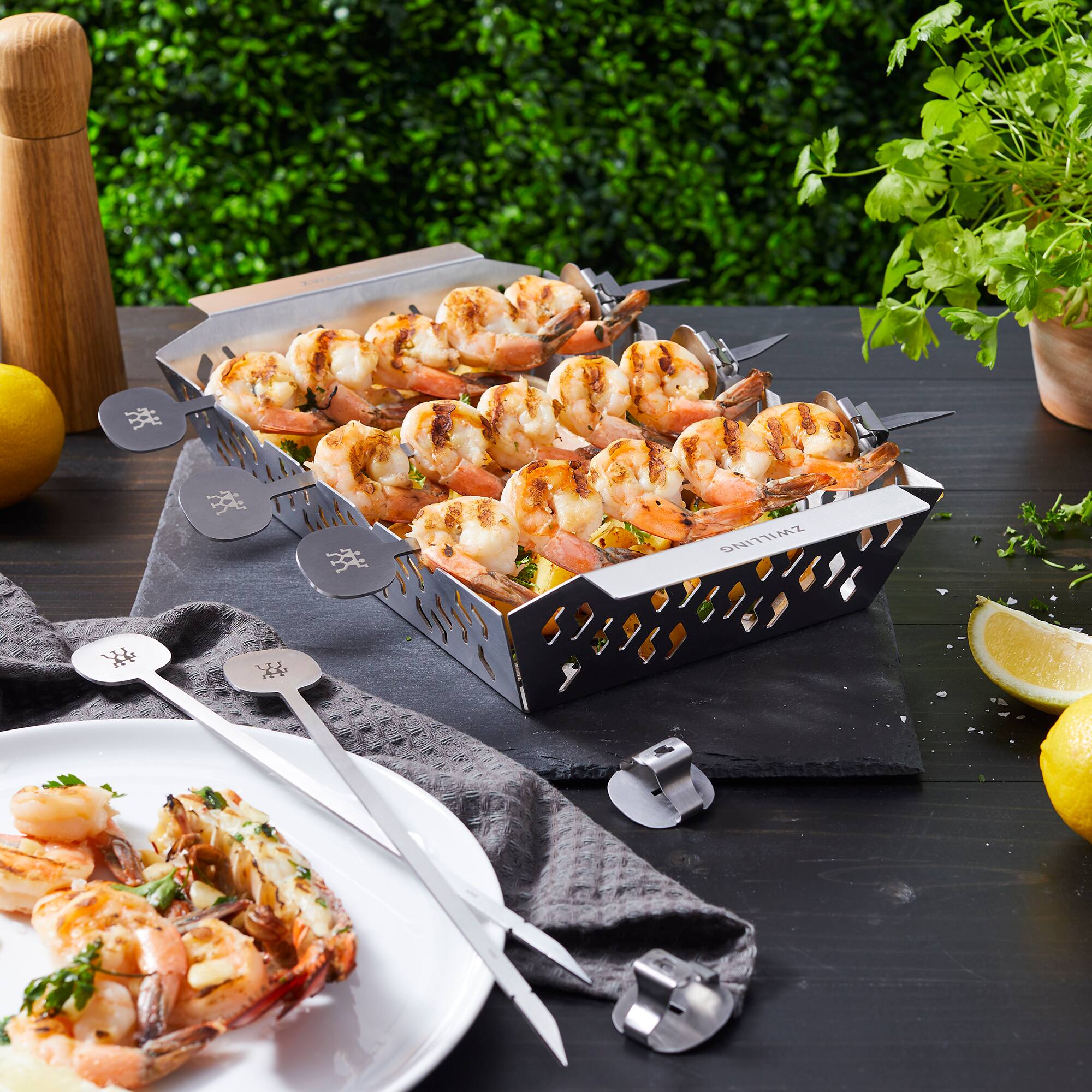 Alt View 2. ZWILLING - ZWILLING BBQ+ 6-pc Grill Kabob Set - Stainless Steel.