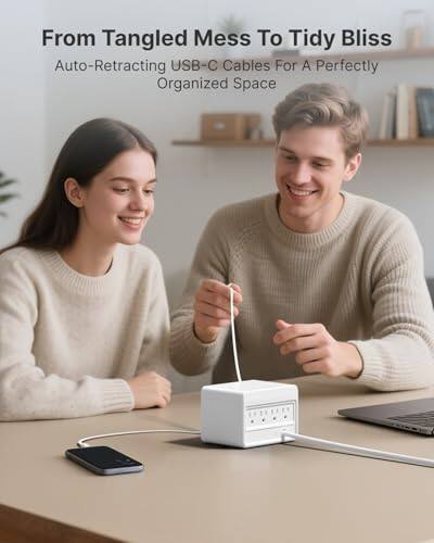 From Tangled Mess To Tidy Bliss  
Auto-Retracting USB-C Cables For A Perfectly Organized Space