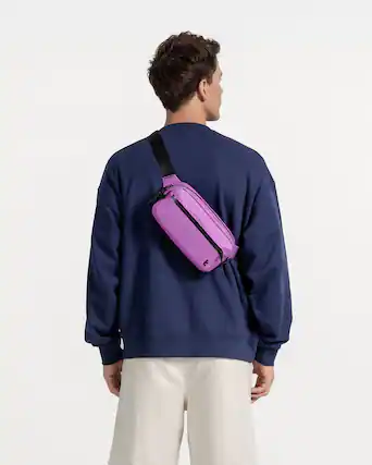 Front. tomtoc - Aviator-T35 2.5L X-Pac Sling Bag with RFID Blocking, Minimalist Crossbody Bag Chest Shoulder Pack for Travel, Everyday - Mulberry.