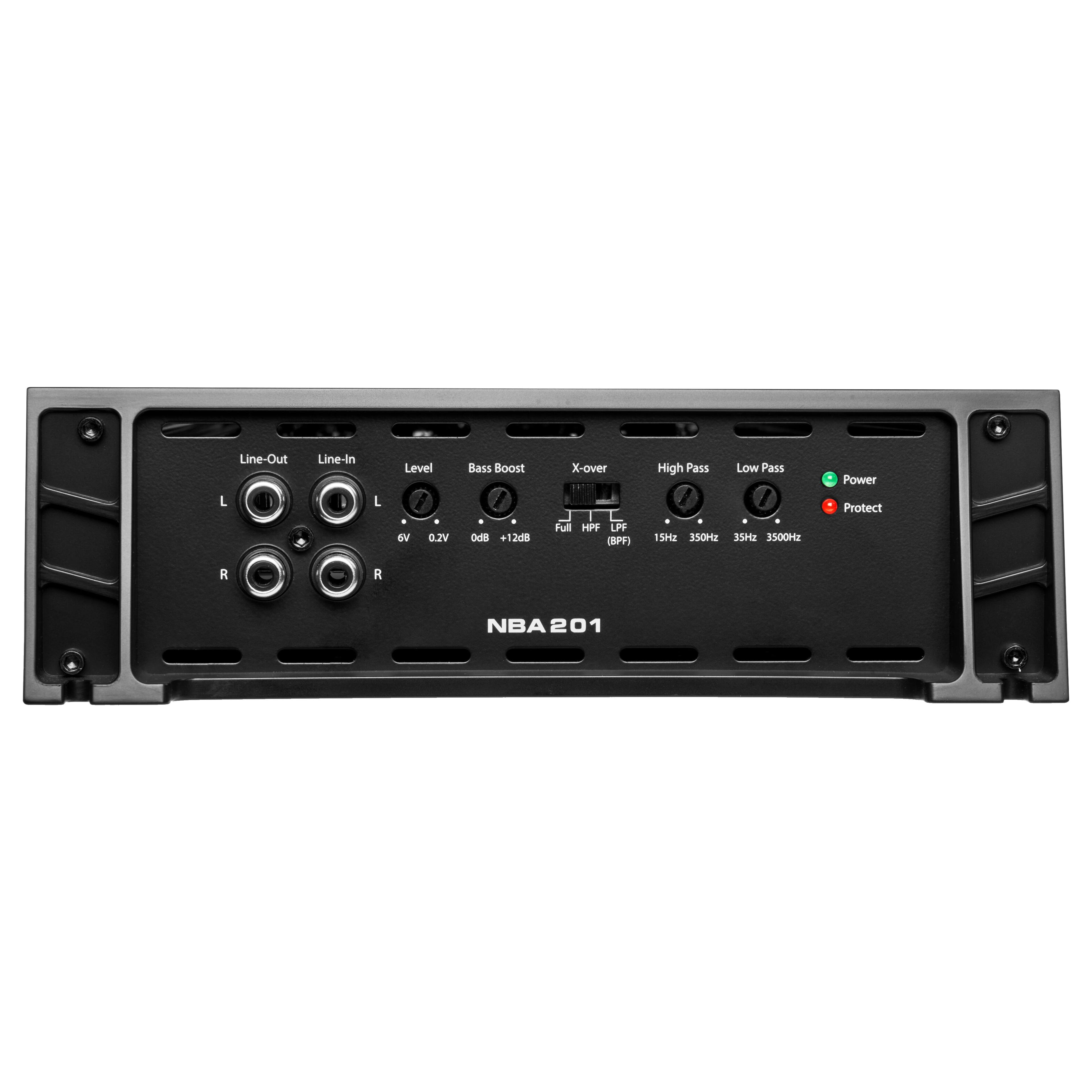 Line-Out L Line-In L Level va VLO Bass Boost Dds 120 X-over Full HPF LPF (PF) High Pass Low Pass 1502 350Hz 1 3500Hz Power Protect R R NBA201