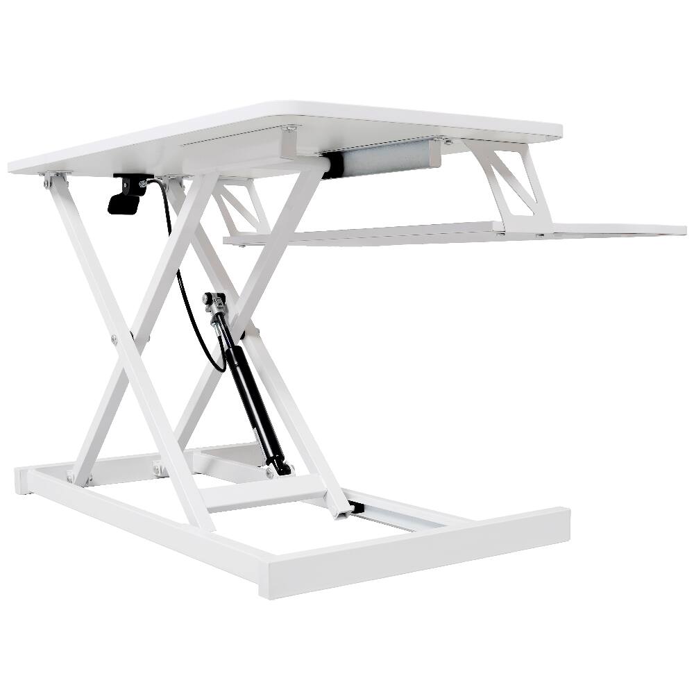 Alt View 1. Loheer - Loheer Standing Desk Converter White Adjustable Sit to Stand Workstation with Keyboard Tray Gas Spring Laptop Desk Riser - White.