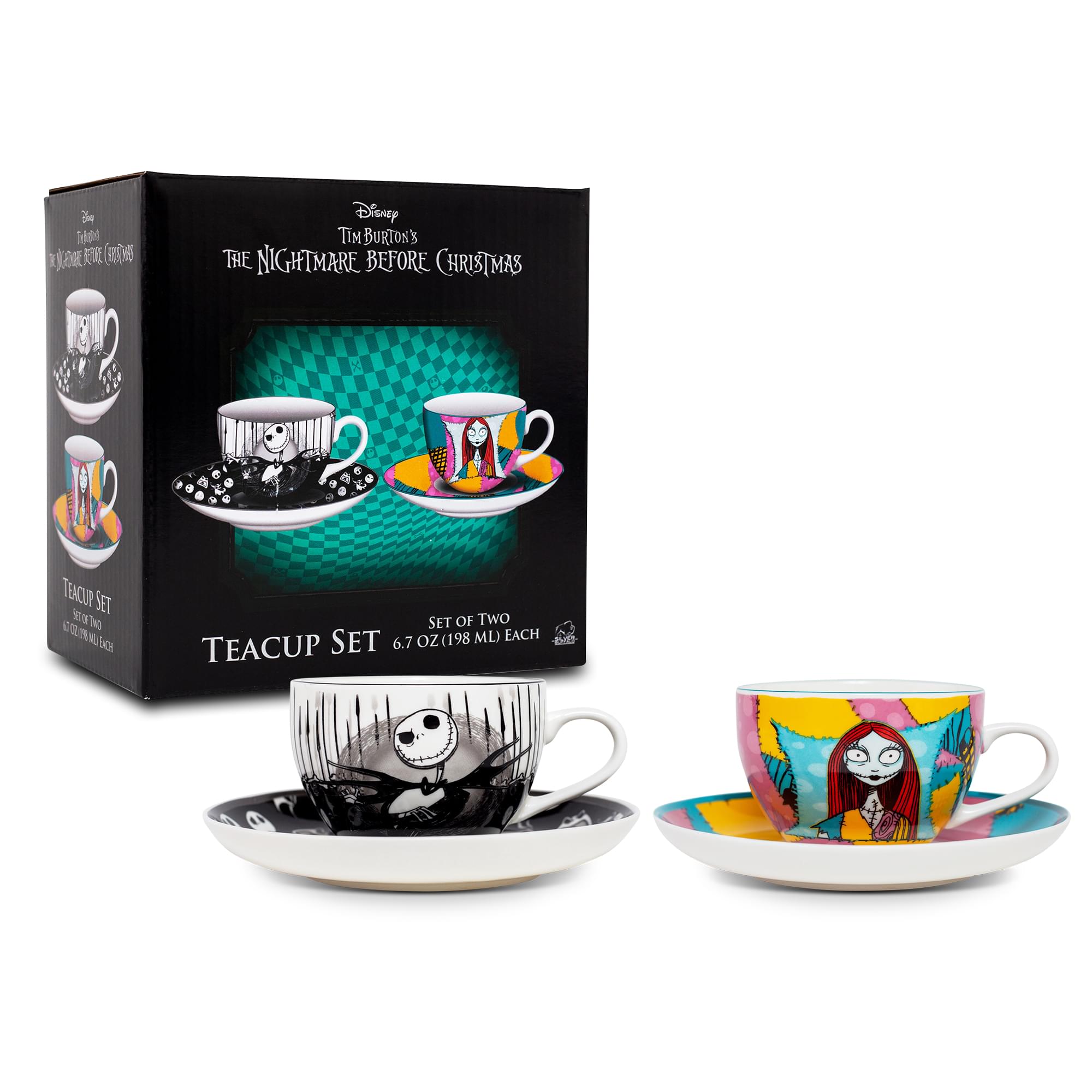 Disney Tim Burton's The Nightmare Before Christmas Teacup Set - Set of Two (6.7 oz / 198 ml each)
