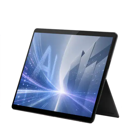 Front. Microsoft - Surface Pro - Copilot+ PC - 13” OLED Touchscreen - Snapdragon X Elite - 16GB Memory - 256GB SSD - Device Only (11th Ed) - Black.