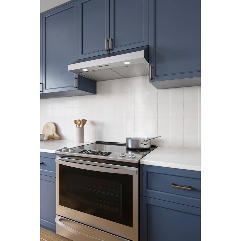 Alt View 9. Broan - Broan-NuTone 30-Inch Under Cabinet Range Hood, ENERGY STAR, 350 Max Blower CFM - Stainless Steel.