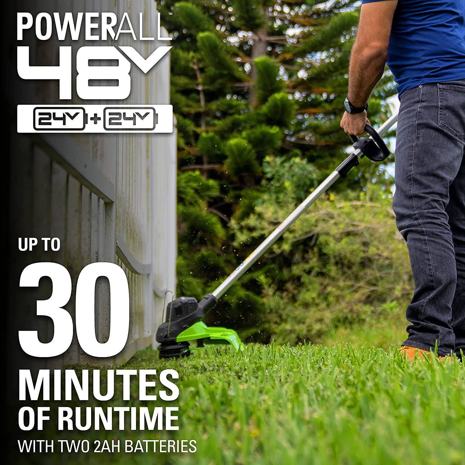 POWERALL 48V  
24V + 24V  

UP TO 30 MINUTES OF RUNTIME  
WITH TWO 2AH BATTERIES