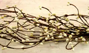 Front. BreeBe - Wispy Pip Berry Garland - 4 Ft. - Ivory - Ivory, Brown.