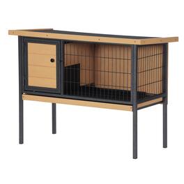 Pawhut - Rabbit Hutch Elevated Bunny Cage Small Animal Habitat with Metal Frame, Metal Wire Pan, Openable Water-Resistant Roof