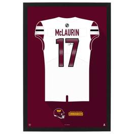 Sporticulture - Terry McLaurin Washington Commanders Away Jersey Framed Art Print - White