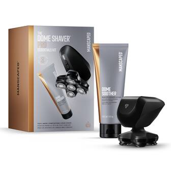 Manscaped The Dome Shaver Pro Essentials Kit includes a Dome Shaver, Dome Soother, and Aftershave Lotion. The kit is designed to provide a comfortable and effective head shaving experience. The Dome Shaver is a unique, ergonomic design that allows for precise and easy shaving, while the Dome Soother is a soothing aftershave lotion that helps to moisturize and soothe the skin after shaving. The Aftershave Lotion is a lightweight, non-greasy lotion that helps to protect and hydrate the skin. The kit is available in a 4-fluid-ounce size, making it a convenient and travel-friendly option for those who want to maintain a clean and well-groomed appearance.