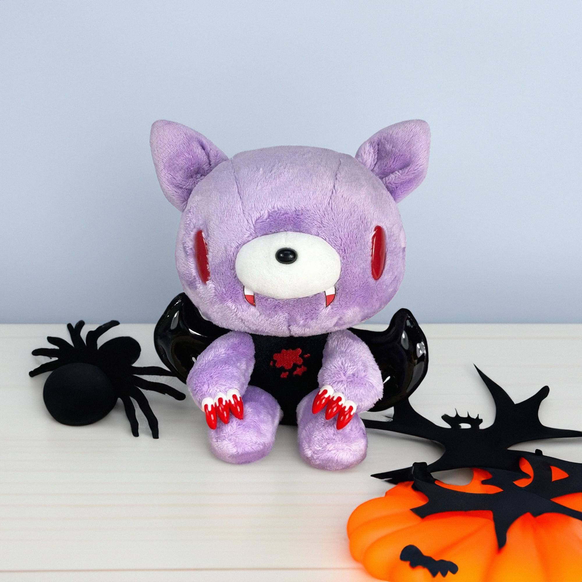 Alt View 10. Great Eastern - Gloomy Bear Purple Vampire 7 Inch Collector Plush - Purple.