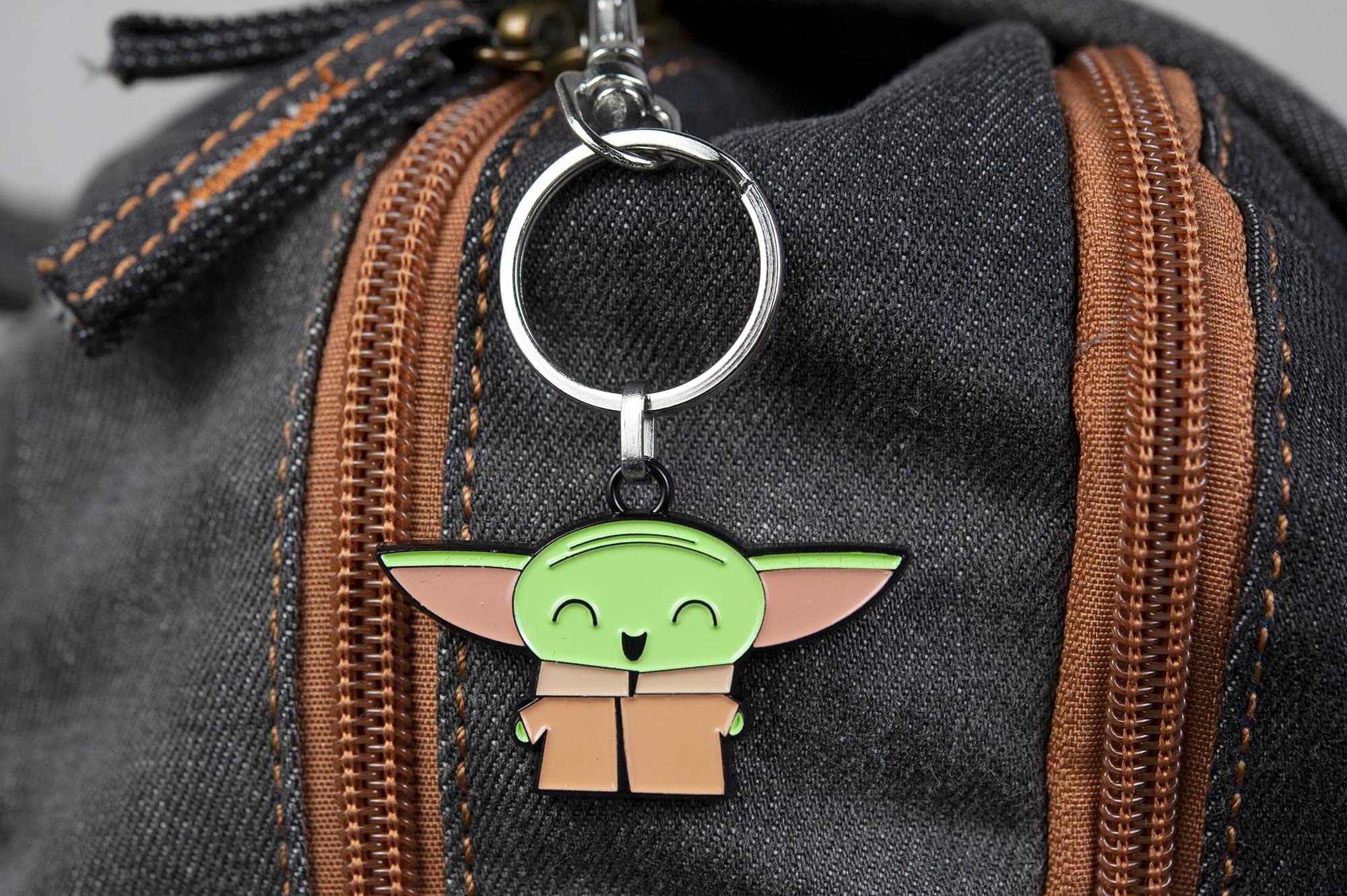 Alt View 3. SalesOne LLC - Star Wars: The Mandalorian, The Child "Baby Yoda" Happy Enamel Keychain - Green.