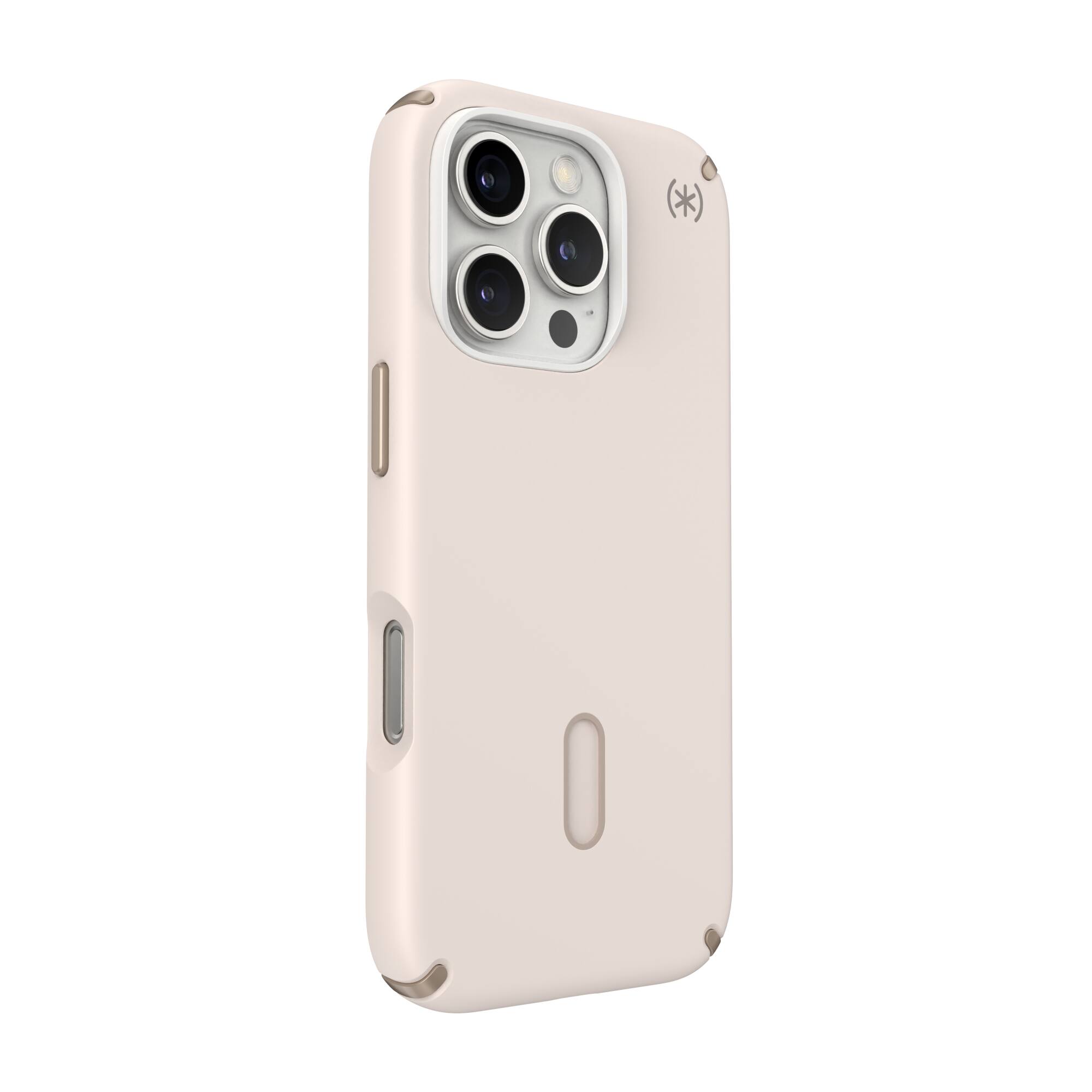 Left. Speck - Presidio2 Pro ClickLock Case with MagSafe for Apple iPhone 16 Pro - Bleached Bone.