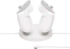 Front. Meta - Meta Quest Compact Charging Dock — Works with Meta Quest 3/3S — Extended Headset Charging Cable — Wireless Charging.