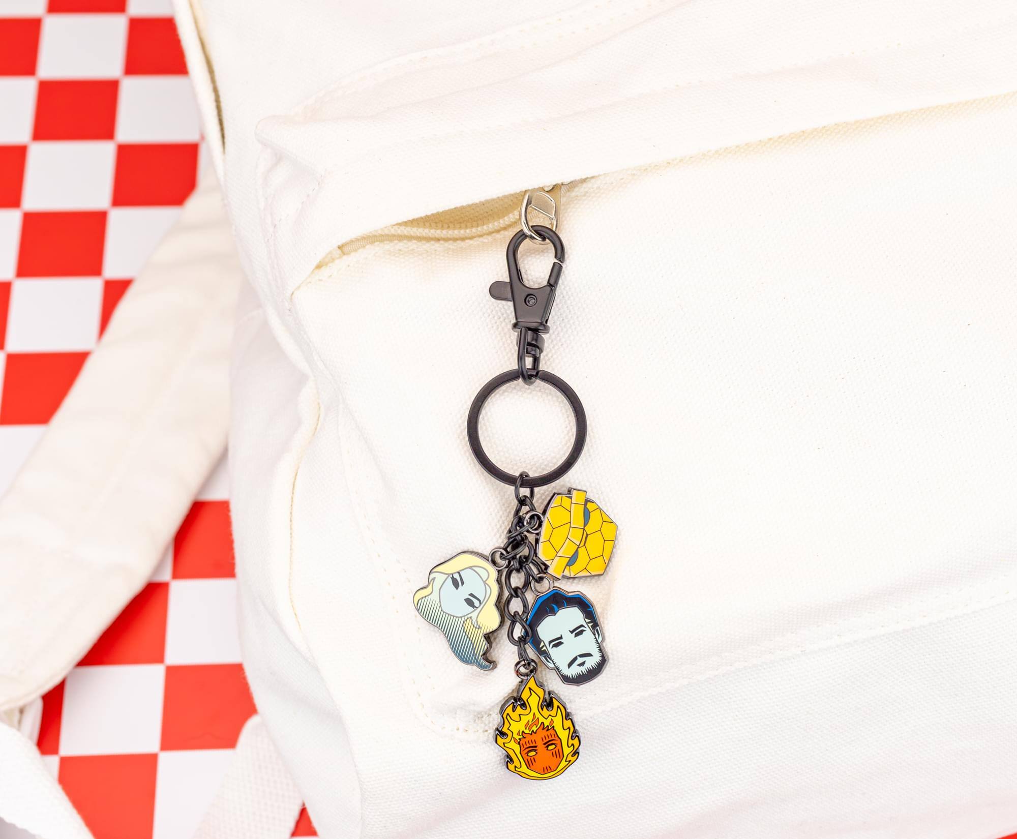 Alt View 5. SalesOne LLC - Marvel Studios The Fantastic Four: First Steps Character Charms Keychain - Multi-Colored.