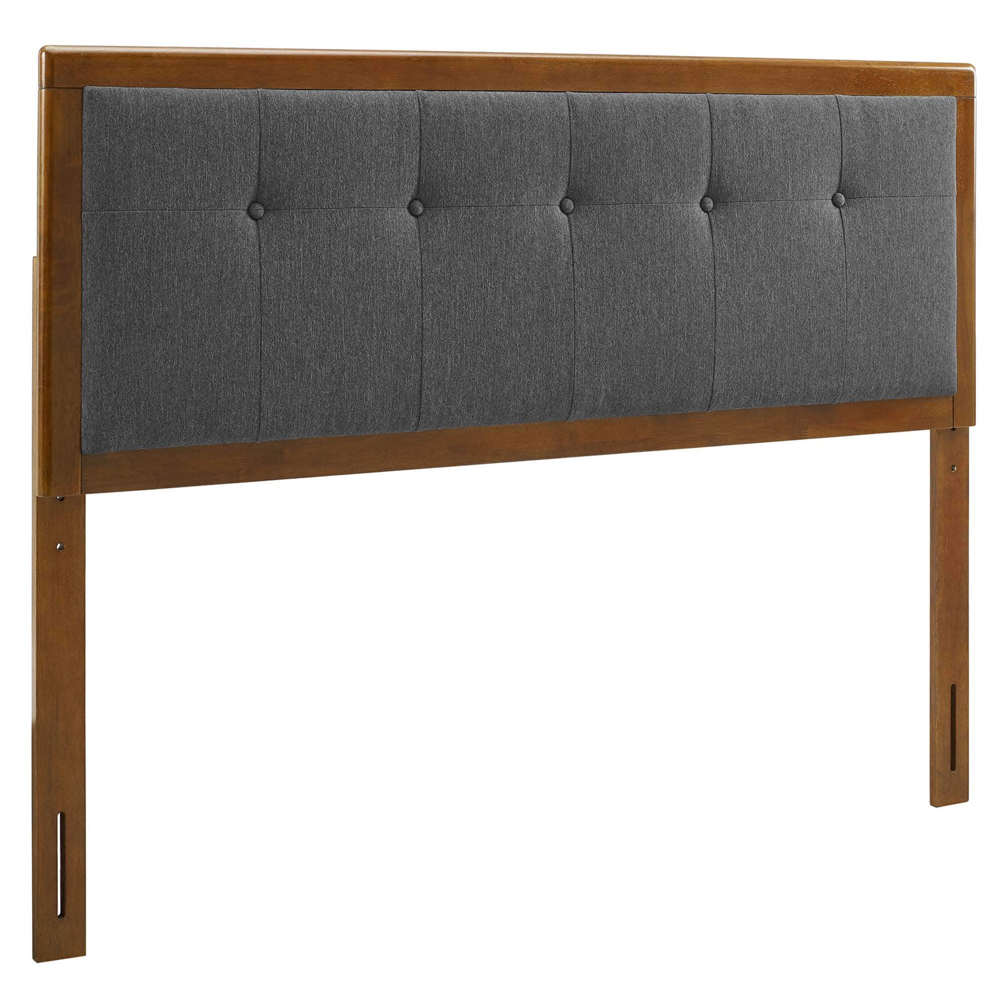 Draper Tufted Fabric and Wood Full Headboard by Modway - Black