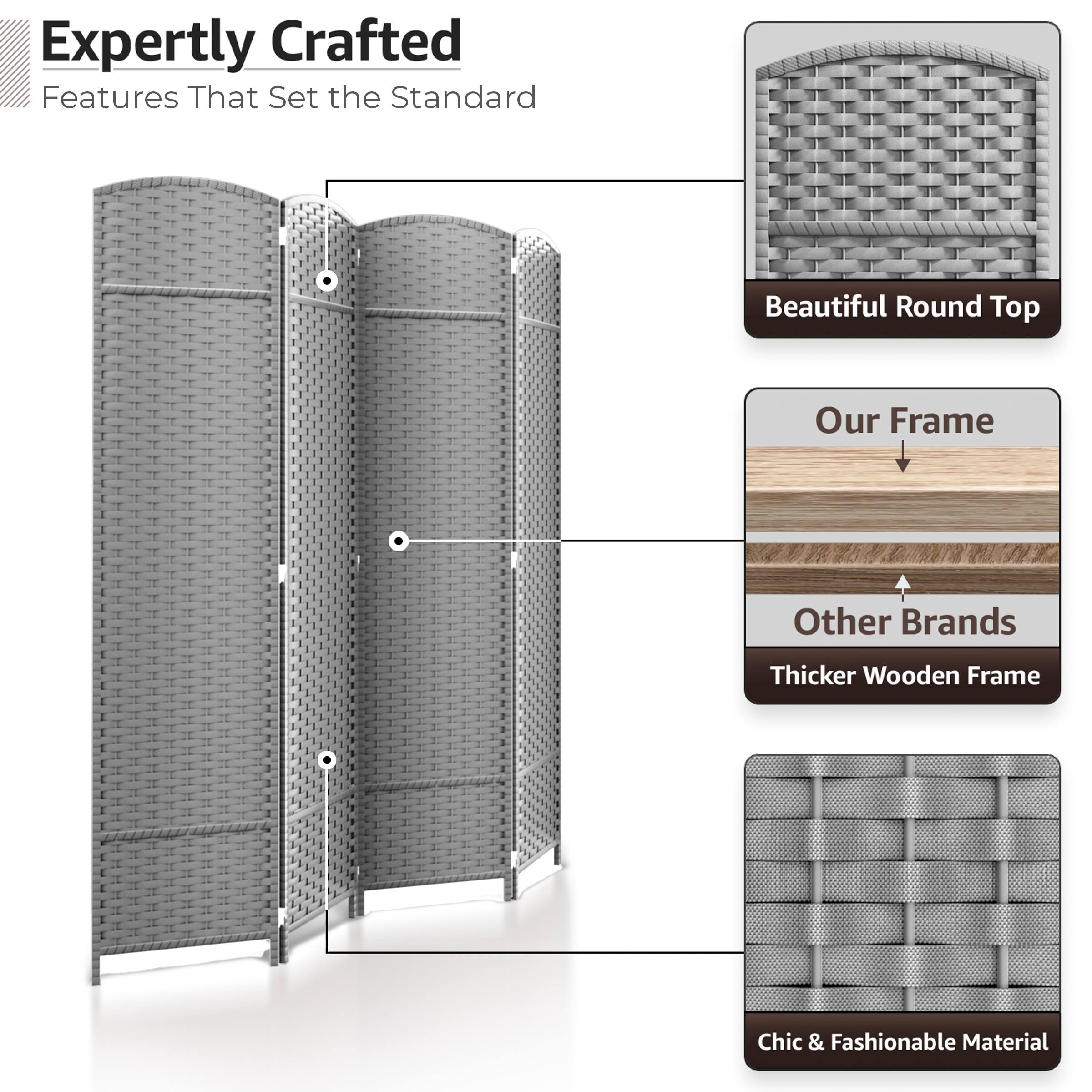 Expertly Crafted  
Features That Set the Standard  

- Beautiful Round Top  
- Our Frame  
- Other Brands Thicker Wooden Frame  
- Chic & Fashionable Material