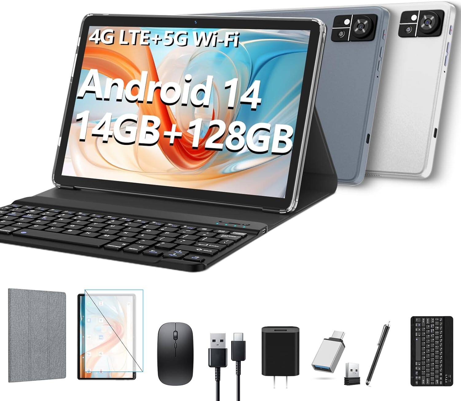 4G LTE+5G Wi-Fi  
Android 14  
14GB + 128GB