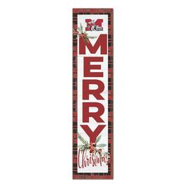 Jardine - Muskingum Muskies 12'' x 48'' Outdoor Merry Christmas Leaner - White