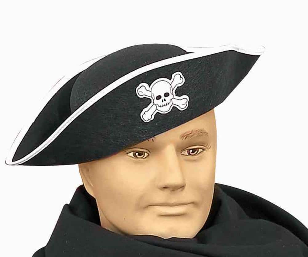 Forum Novelties - Felt Pirate Adult Hat - Black