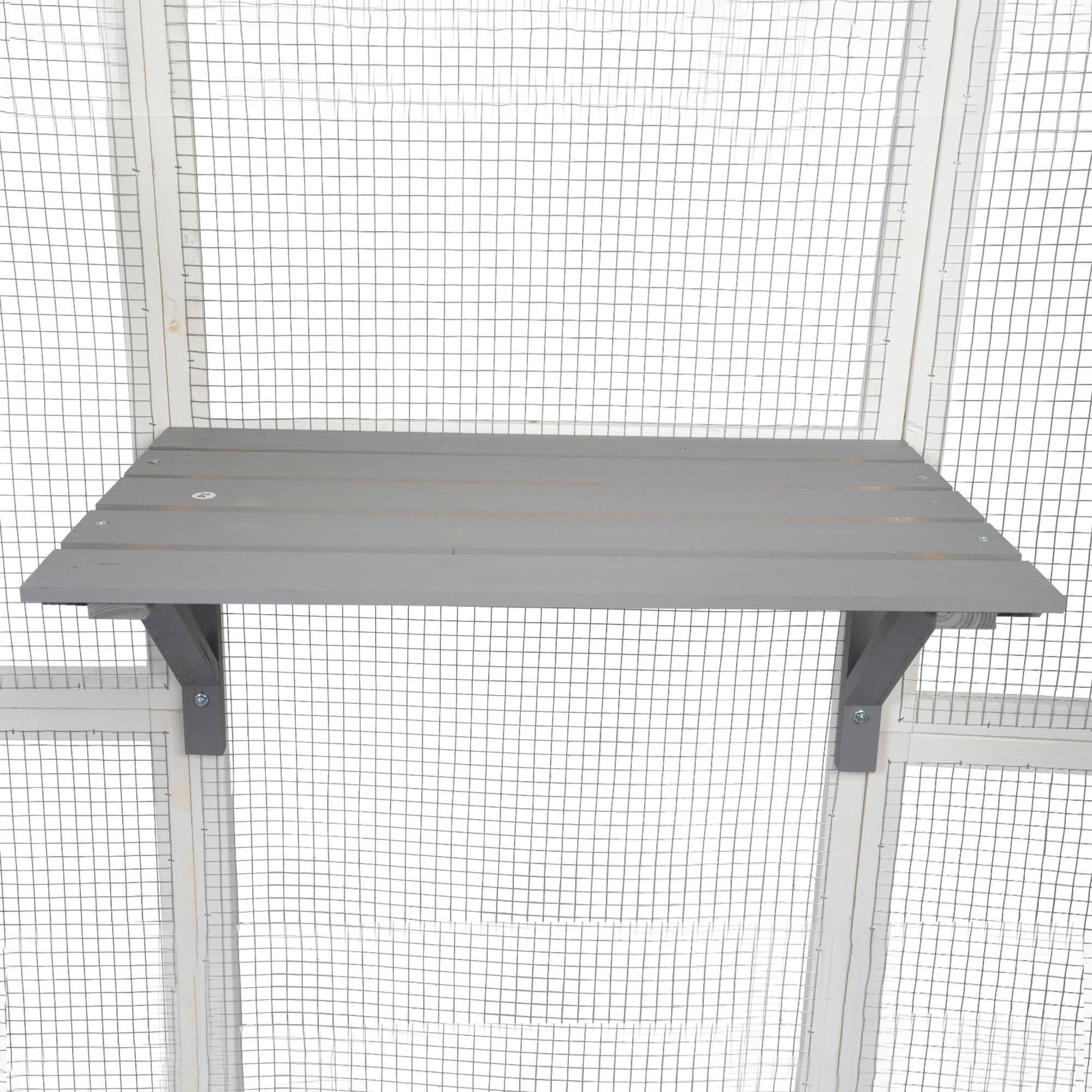 Alt View 4. Pefilos - 71" Large Cat House Wooden Catio Outdoor Cat Enclosure for Mulitiple Cats Walk in Cat Cage with Asphalt Roof.