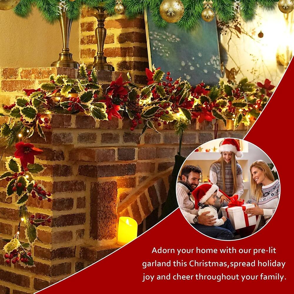 Adorn your home with our pre-lit garland this Christmas, spread holiday joy and cheer throughout your family.