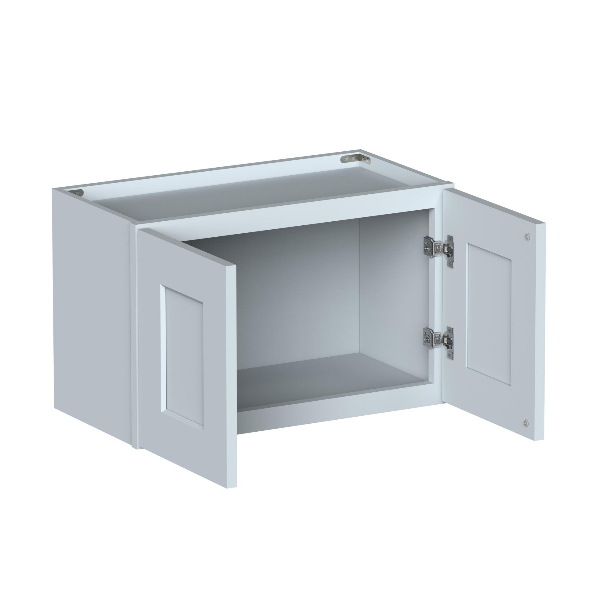 Alt View 2. Boyel Living - 24in.W x12in.D x15in.H WALL CABINET Fully assembled Cabinet With Two HDF Doors - Gray.