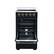 Alt View 1. Forno Appliances - Pallerano 2.05 Cu. Ft. Freestanding Electric Range with Antique Brass Accessories - Black.