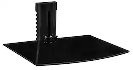 Mount-It! - Floating Wall‑Mounted Shelf for A/V Components with Height Adjustment & Cable Management System, Black - Black