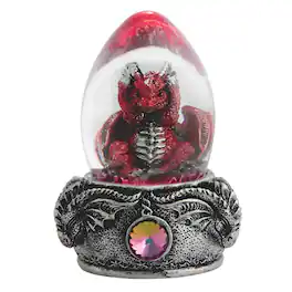 FC Design - 3.75"H LED Dragon in Acrylic Egg Figurine Statue Office/Computer Desk Tabletop Medieval Gaming Home Decor Gift - Multi-Color