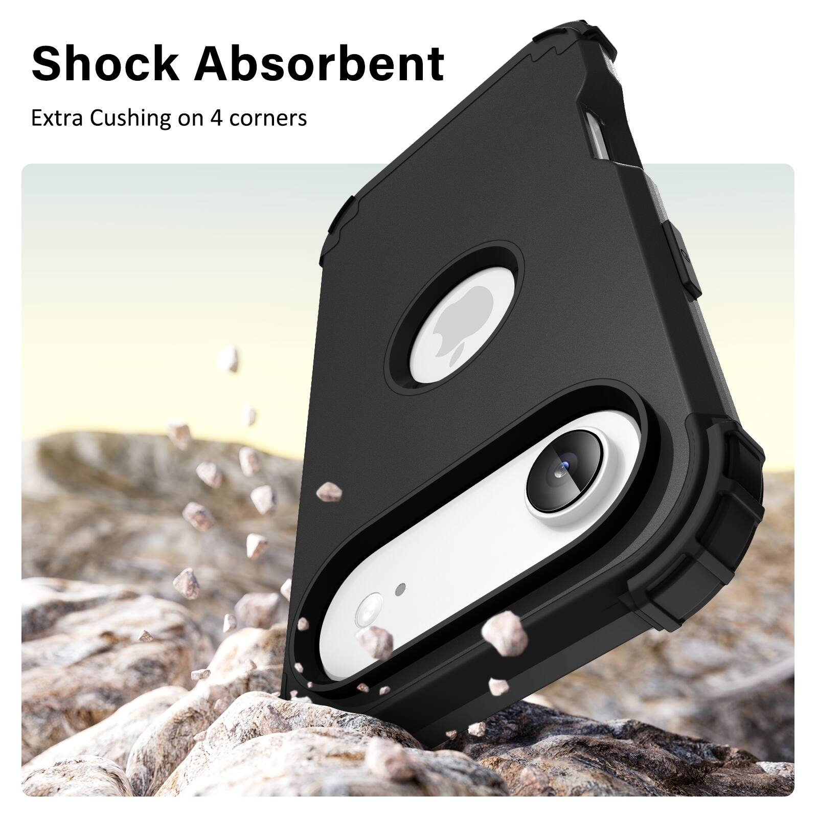 Shock Absorbent  
Extra Cushing on 4 corners