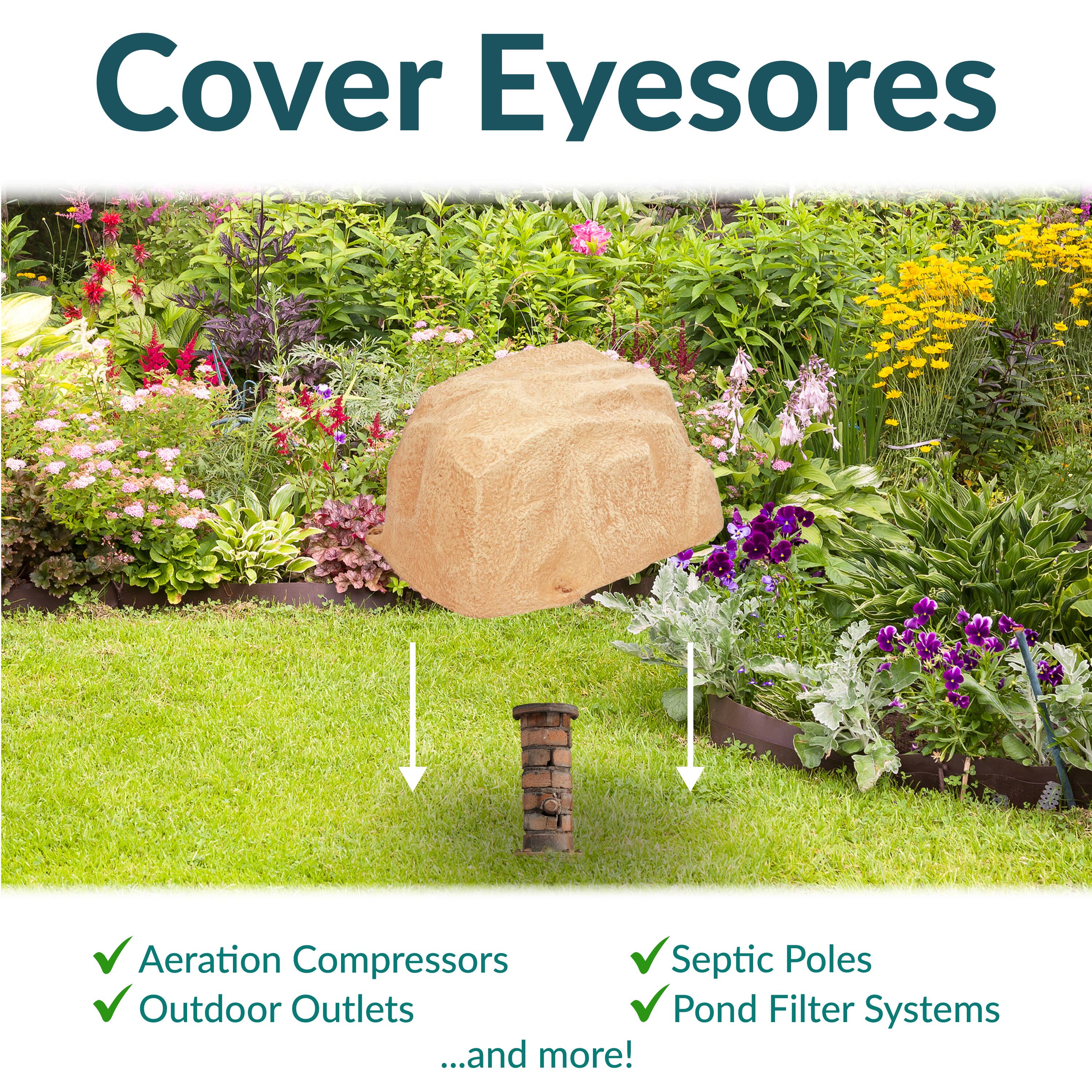 Cover Eyesores

- Aeration Compressors
- Outdoor Outlets
- Septic Poles
- Pond Filter Systems
...and more!