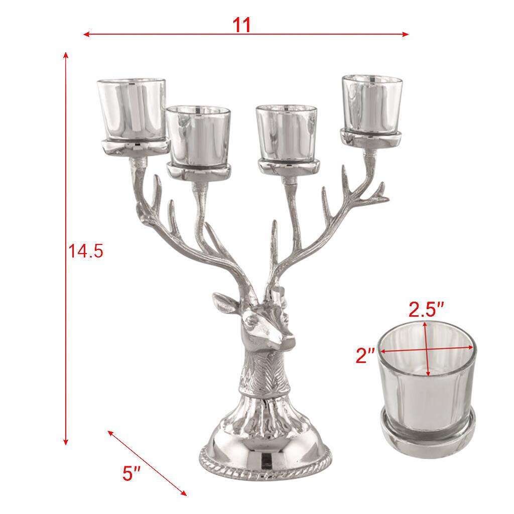 11" (width)  
14.5" (height)  
5" (depth)  
2" (candle diameter)  
2.5" (candle height)