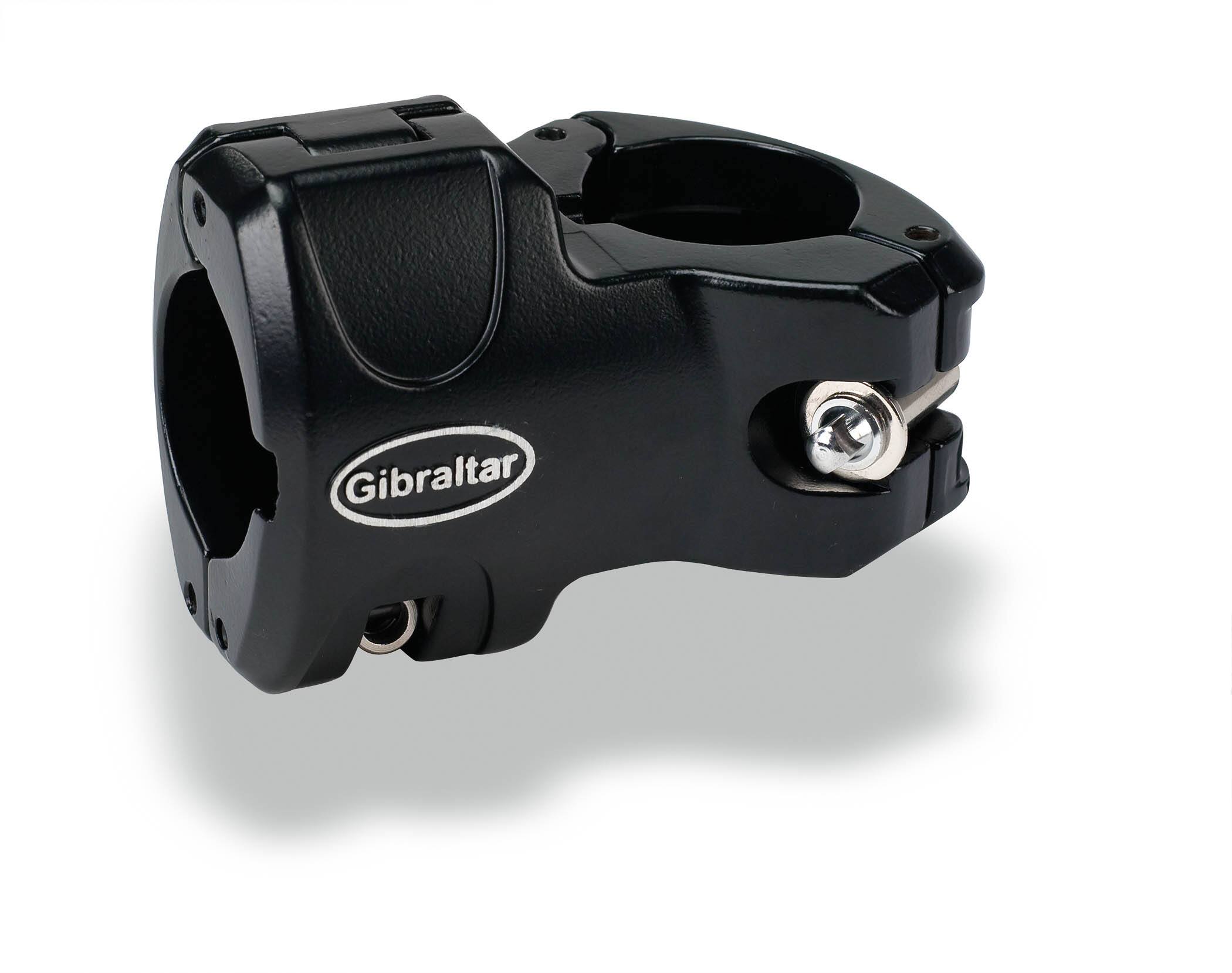 Front. Gibraltar Hardware - Road Series Quick Release T-Leg Clamp, 90-Degree Drum Rack Connector with Fast Install, Drum Key Locking Screw.