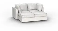 Lovesac - 4 Seats (4 Storage) + 4 Sides Luxe Chenille & Lovesoft - Tonal Sterling - Front_Zoom