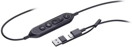Back. Yealink - Yealink 1308182 UH46 Dual Teams - Professional Wired Headset USB-C/A - Microsoft Teams certified - Red.