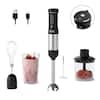 Front. WHALL - WHALL Cordless Immersion Hand Blender, 5-in-1 Variable Speed blender handheld - black.