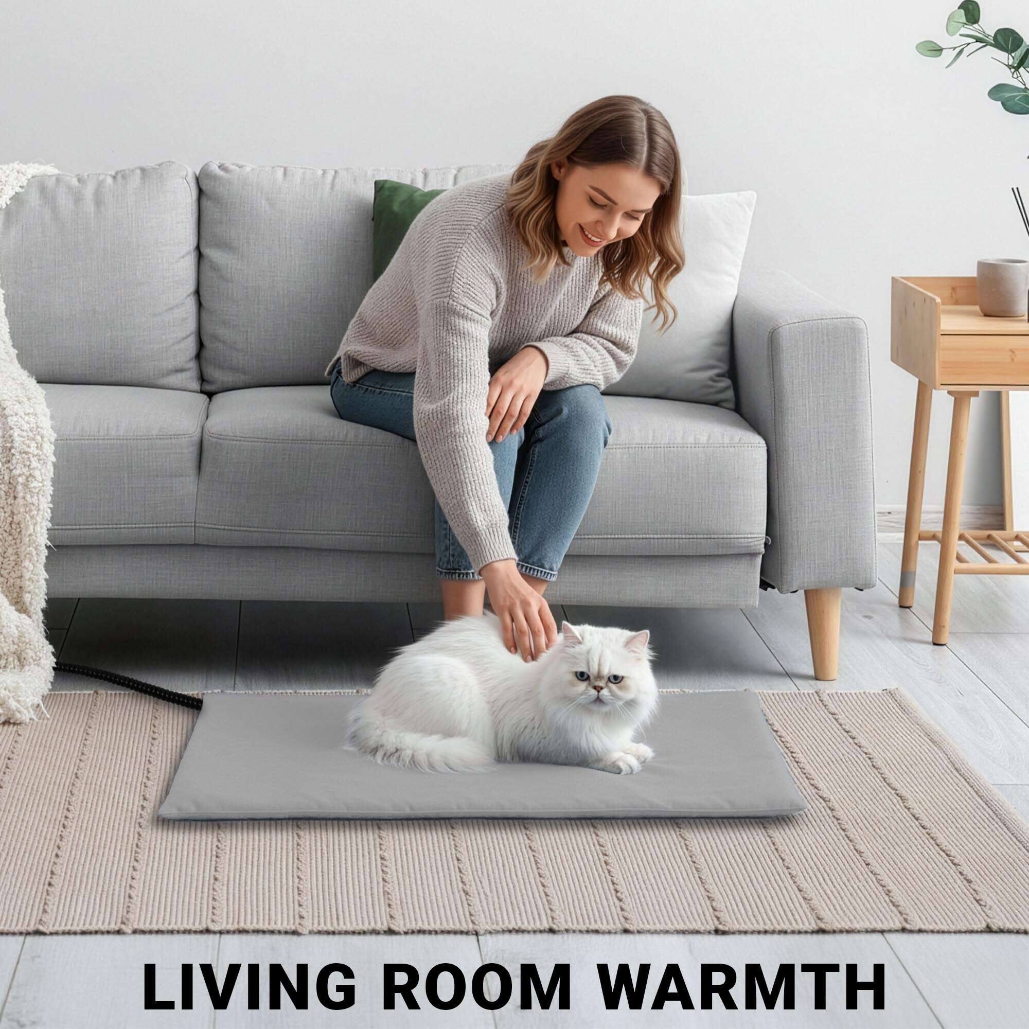 G128 Pet Heating Pad 27.56x15.75IN, 6 Temperature Settings, Timer ...