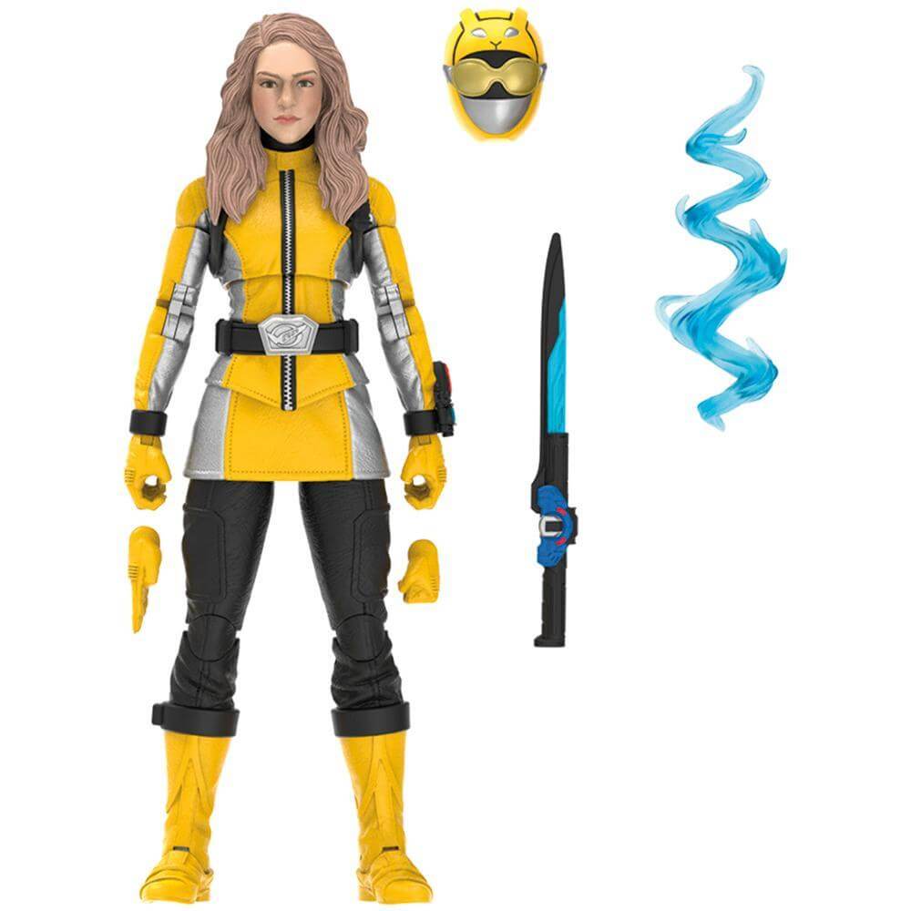 Front. Power Rangers - Hasbro F4518 Power Rangers Lightning Collection Beast Morphers Yellow Ranger 6 inch Action Figure - Black.