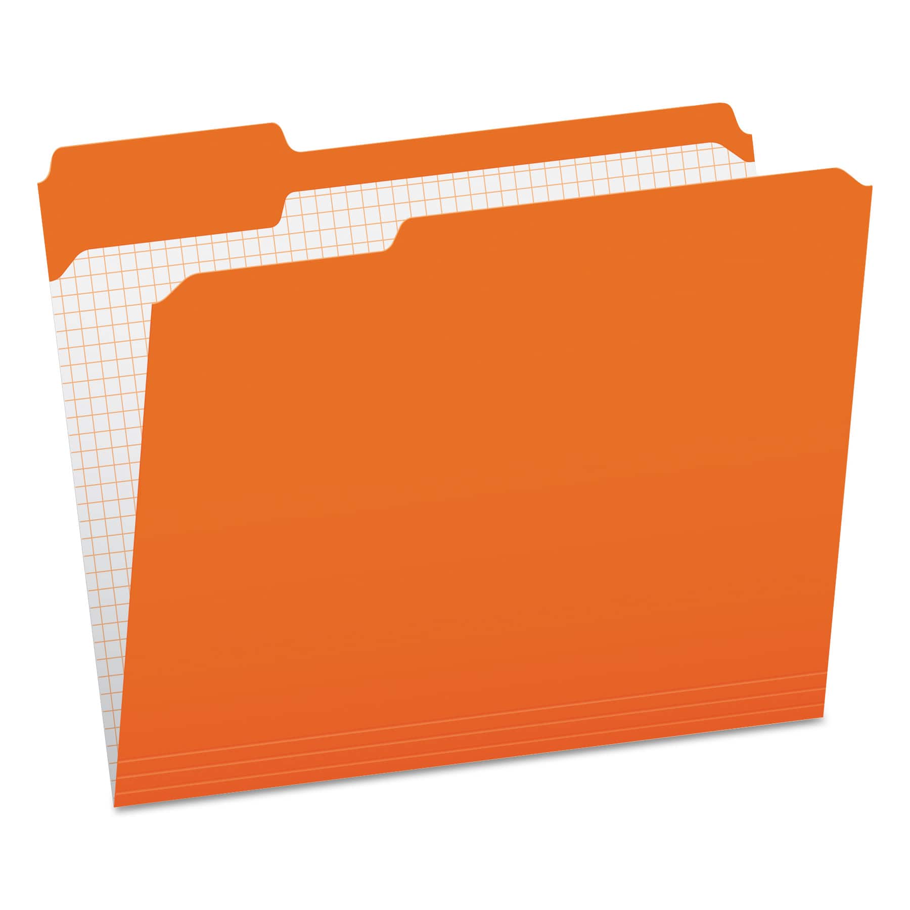 Tops Business Forms - Double-Ply Reinforced Top Tab Colored File Folders, : Assorted, Letter Size, 0.75" Expansion, Orange, 100/Box