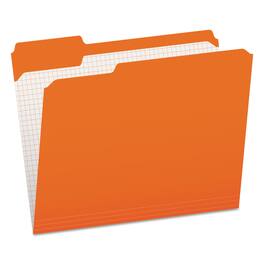 Tops Business Forms - Double-Ply Reinforced Top Tab Colored File Folders, : Assorted, Letter Size, 0.75" Expansion, Orange, 100/Box