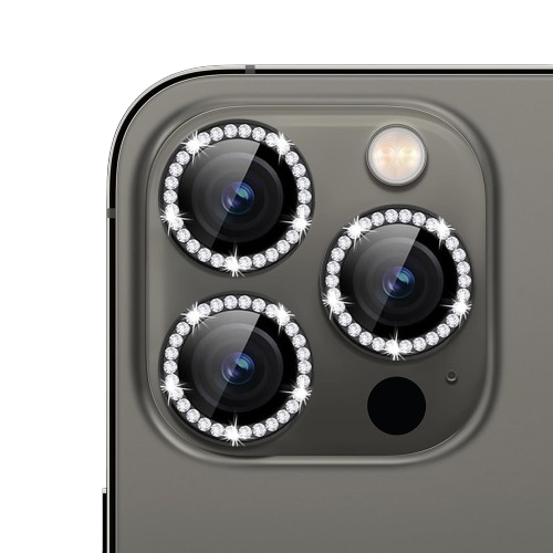 Clear with Black Rhinestones