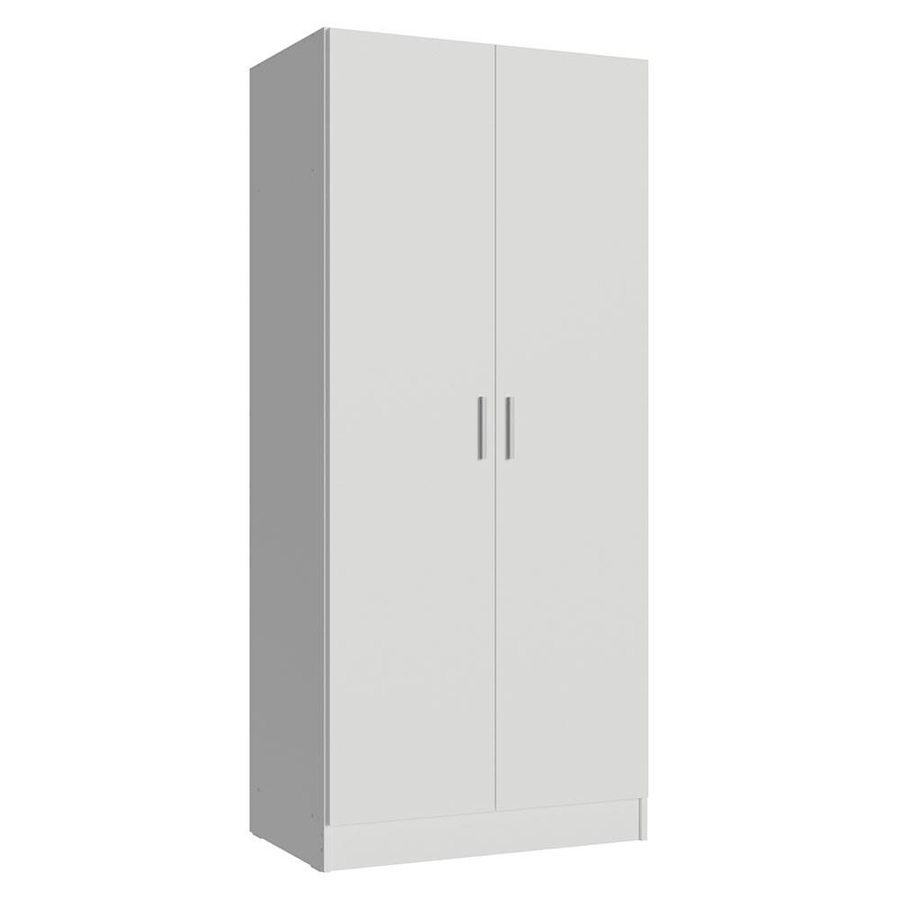 Angle. Madesa - Madesa Kitchen Pentry Storage Cabinet with 2 Doors, Ample Shelf and Hanging Space 31 Inch - White - White.