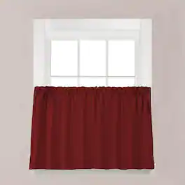 SKL Home - Saturday Knight Ltd Holden Stylish Soft & Clean Look 2-Piece Window Tier With 1.5" Rod Pocket - 57" x 30" - Sage