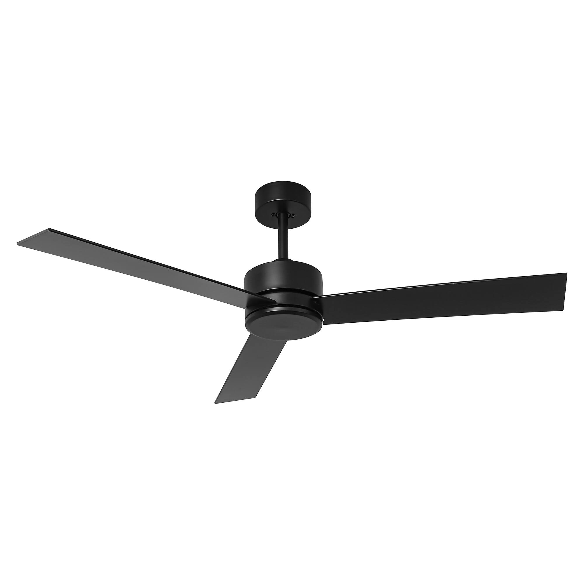 Back. Parrot Uncle - 52" Modern 6-Speed DC Ceiling Fan with Remote - Black.