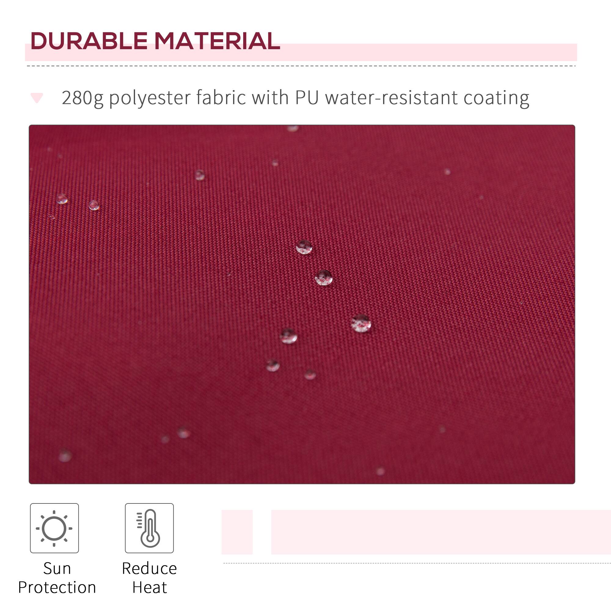 DURABLE MATERIAL
280g polyester fabric with PU water-resistant coating
Sun Protection
Reduce Heat