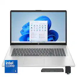 HP - 17.3" HD+ Touchscreen Laptop,Intel 5 120U,8GB RAM,512GB SSD+160GB Dock Set,Intel Graphics,Backlit,Win 11 - Silver
