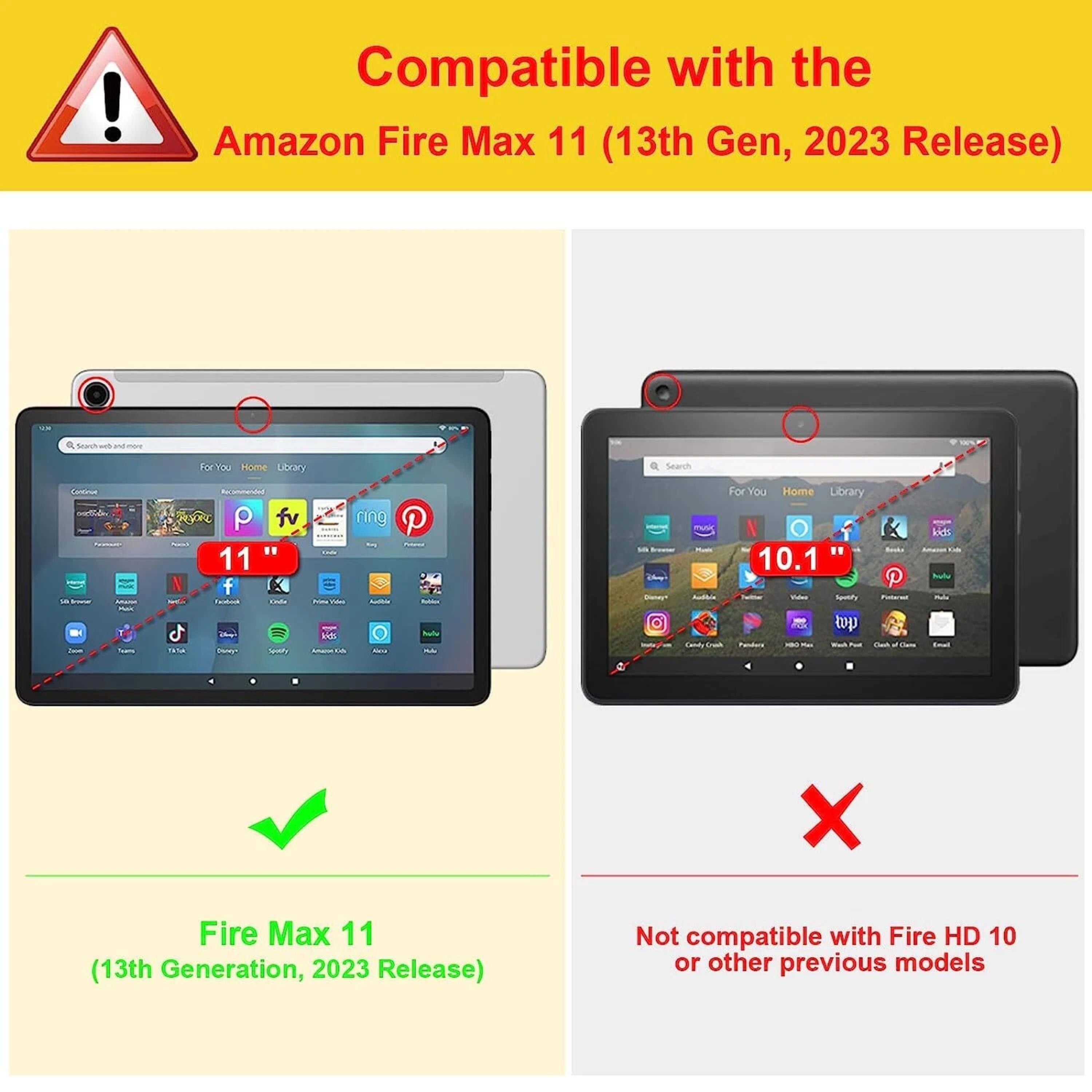Compatible with the Amazon Fire Max 11 (13th Gen, 2023 Release)  
ForYou Home Library Search  
GA formatted C p fv " 11 ring P - For You Home Library N " 10.1  
Not compatible with Fire HD 10 or other previous models