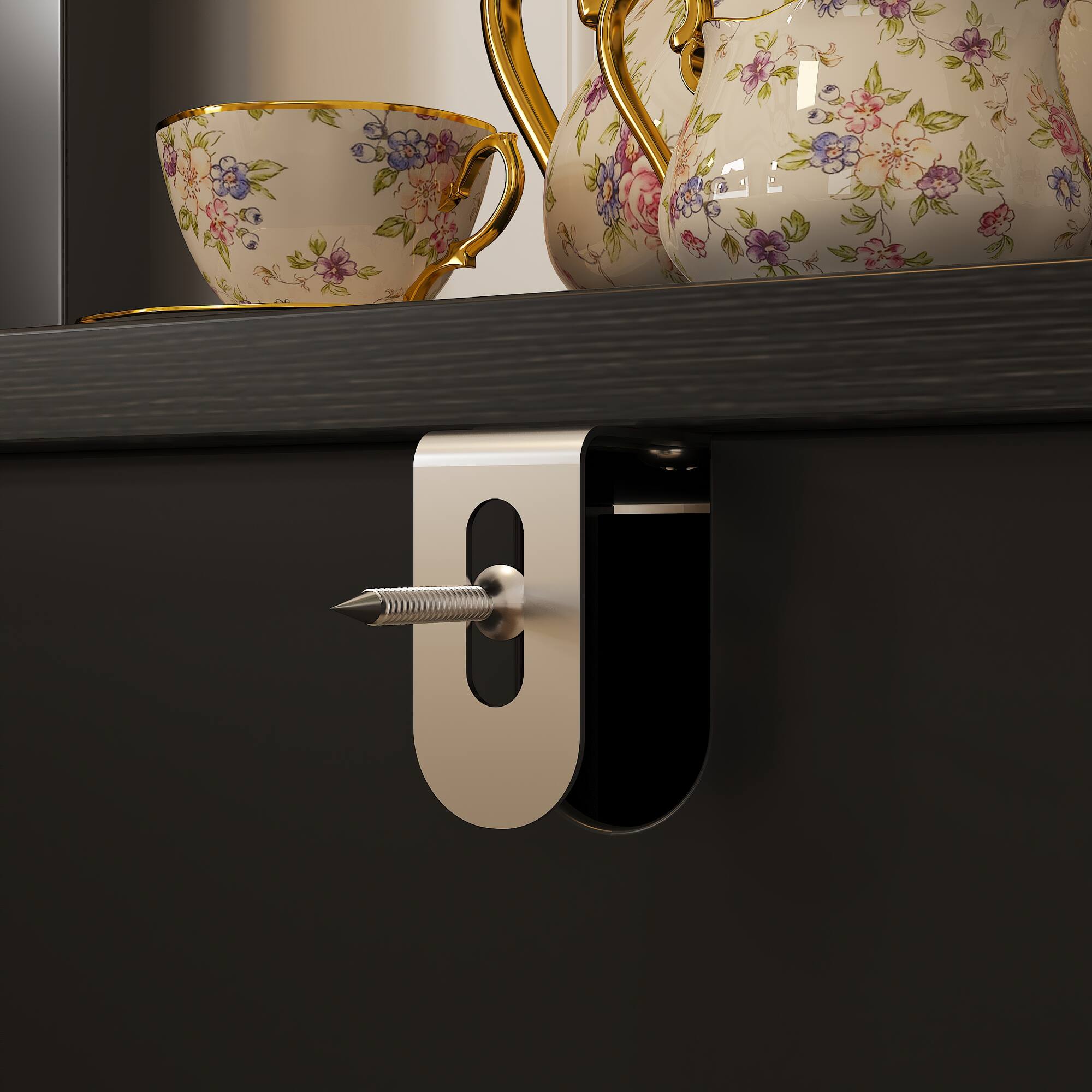 Alt View 2. Famapy - Famapy 2 - Drawer Nightstand: Modern Storage with Press - to - Open Drawers - Black.